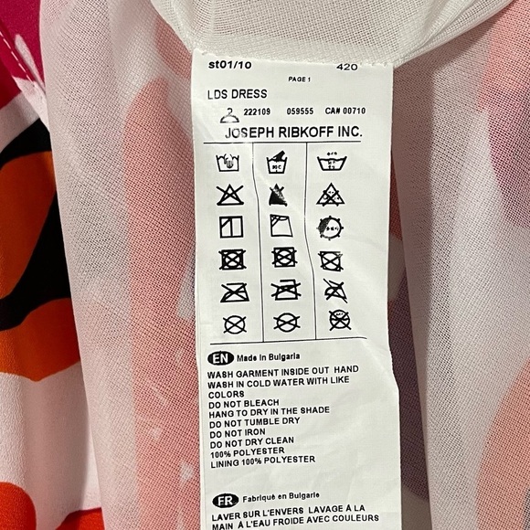 Joseph Ribkoff Orange Pink Floral Wrapped Maxi Dress Size 8 Formal Party Travel - Picture 7 of 7